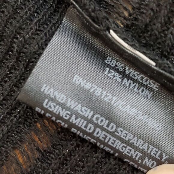 Eileen Fisher Black semi Sheer Open Front Cardigan Women PS Petite Small Viscose - Picture 7 of 8